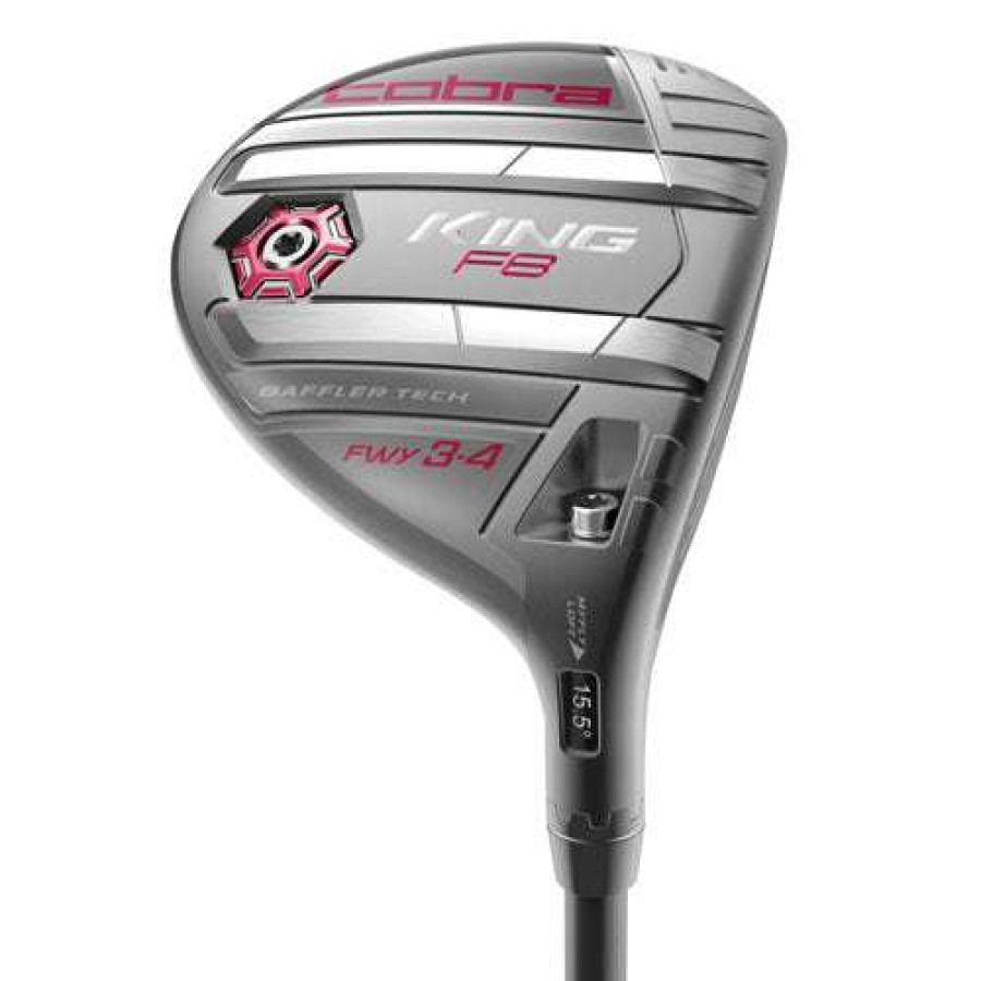 Women'S Clubs * | New Cobra Women'S King F8 Fairway Wood Silver/Pink