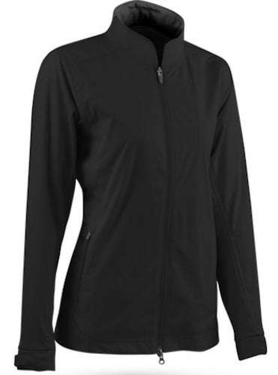 Apparel * | Top Sellers Sun Mountain Women'S Rainflex Elite Jacket Black