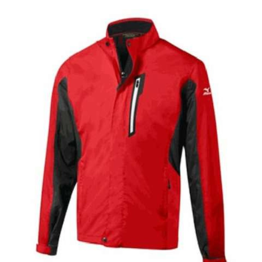 Apparel * | Best Sellers Mizuno Impermalite Hyper Rain Jacket Red