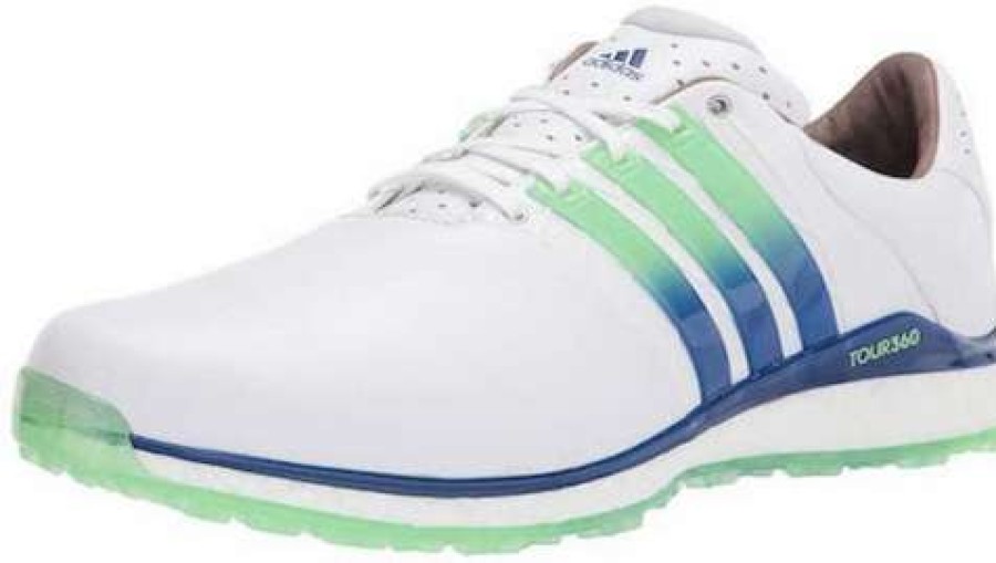 Shoes * | Premium Adidas Tour360 Xtsl 2.0 Spikeless Golf Shoes Cloud White/ Royal Blue/ Glory Mint