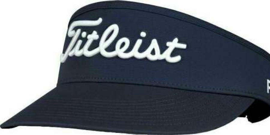 Apparel * | Best Sellers Titleist Tour Visor Navy/White