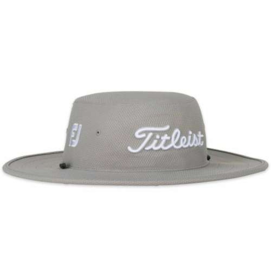 Apparel * | New Titleist Tour Aussie Hat Gray/White