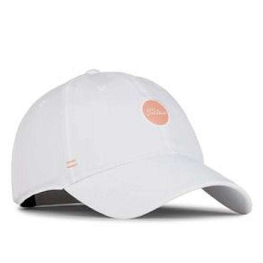 Apparel * | Top Sellers Titleist Women'S Montauk Breezer Hat White/Coral