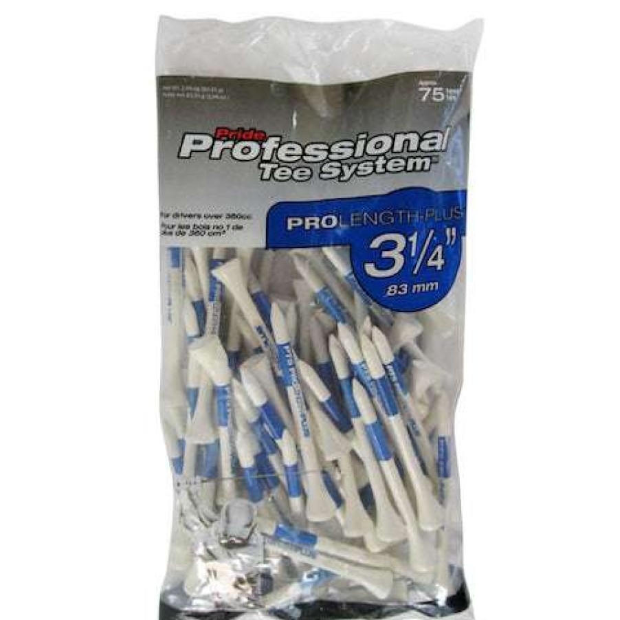 Gear * | Pride Clearance Professional Tee System 75 Count White/Blue 3-1/4