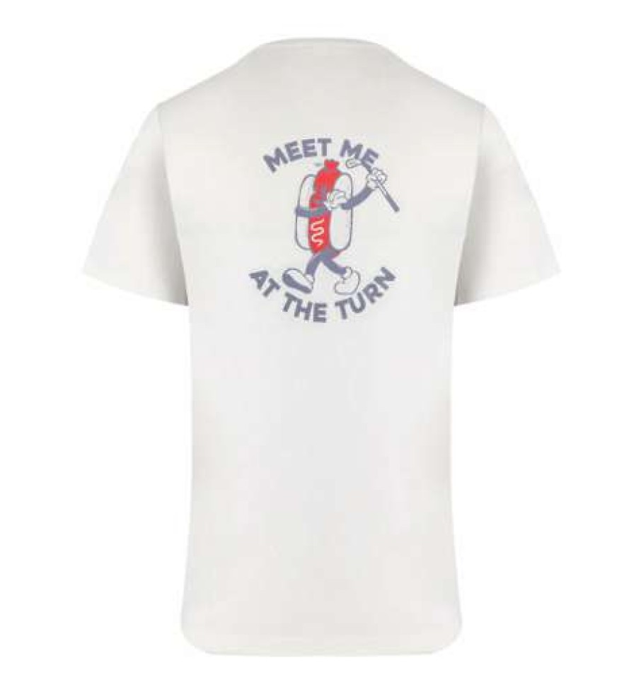 Apparel * | Shop Swannies Halfway Hotdog T Shirt Vintage White