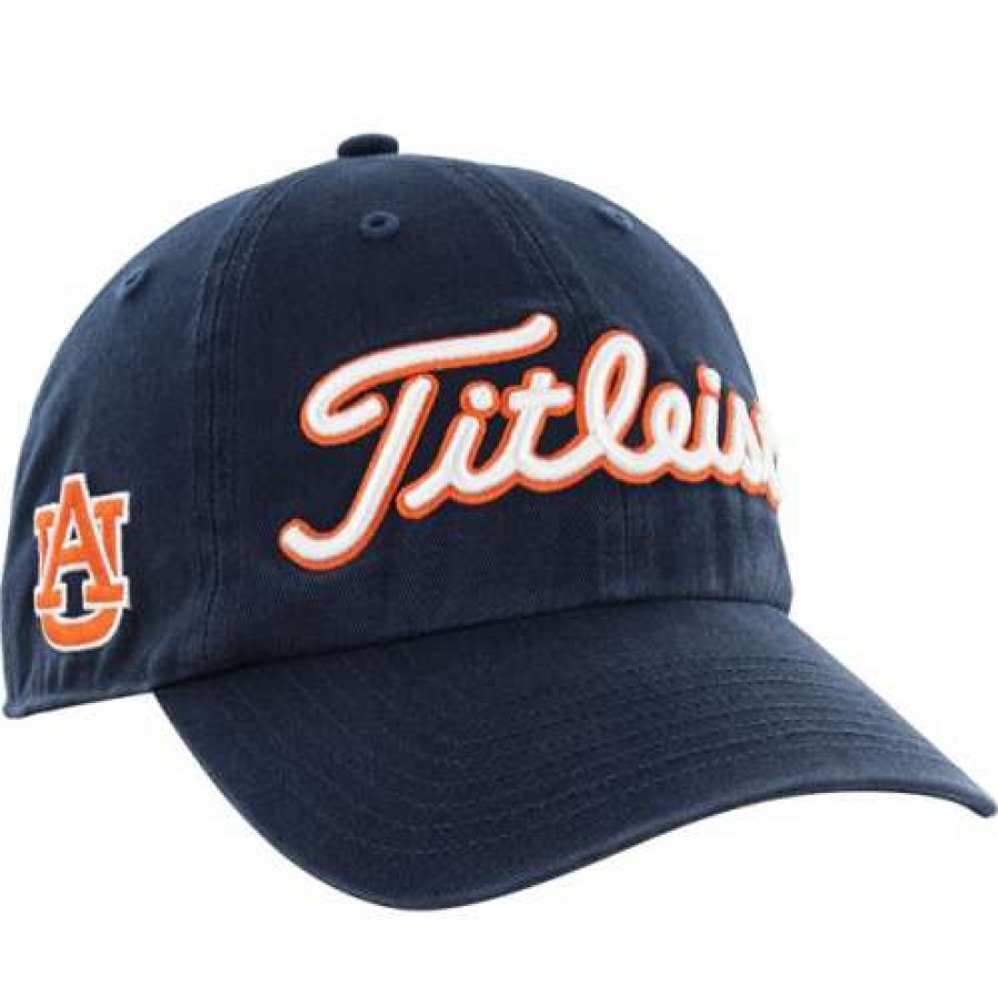 Apparel * | Titleist Online Fa21 Collegiate Garment Wash Cap Auburn