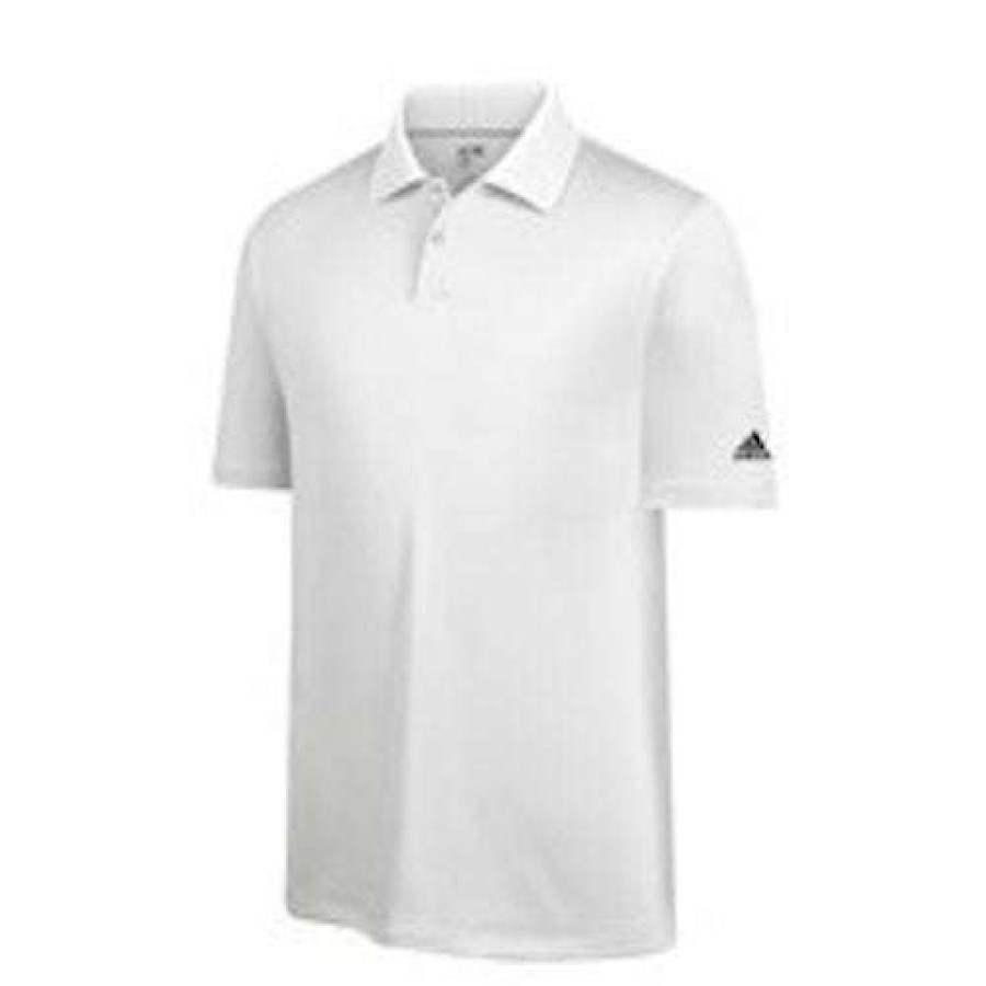 Apparel * | Wholesale Adidas Textured Solid Polo (Junior) White