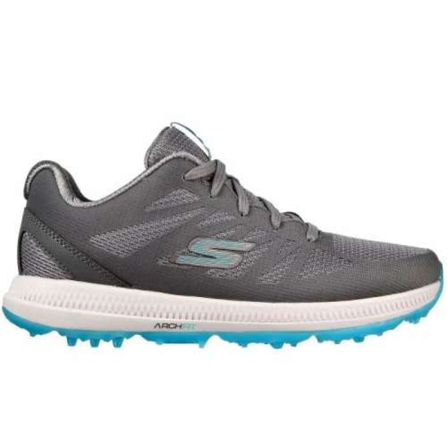 Shoes * | New Women'S Skechers Go Golf Elite 5 Grey/Aqua