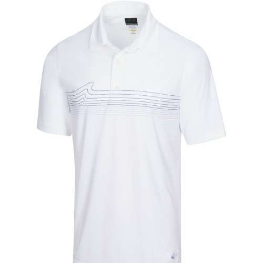 Apparel * | Shop Greg Norman Ml75 Microlux Fin Print Polo