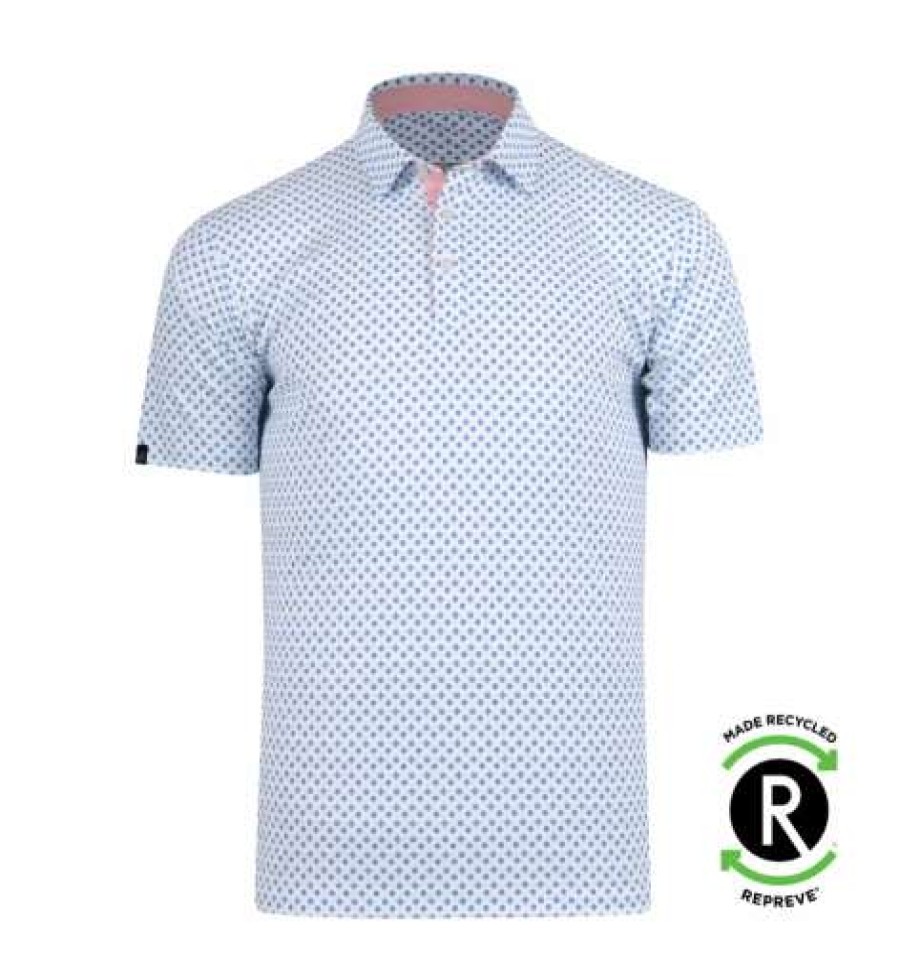 Apparel * | Clearance Swannies Hazelwood Polo White / Ocean