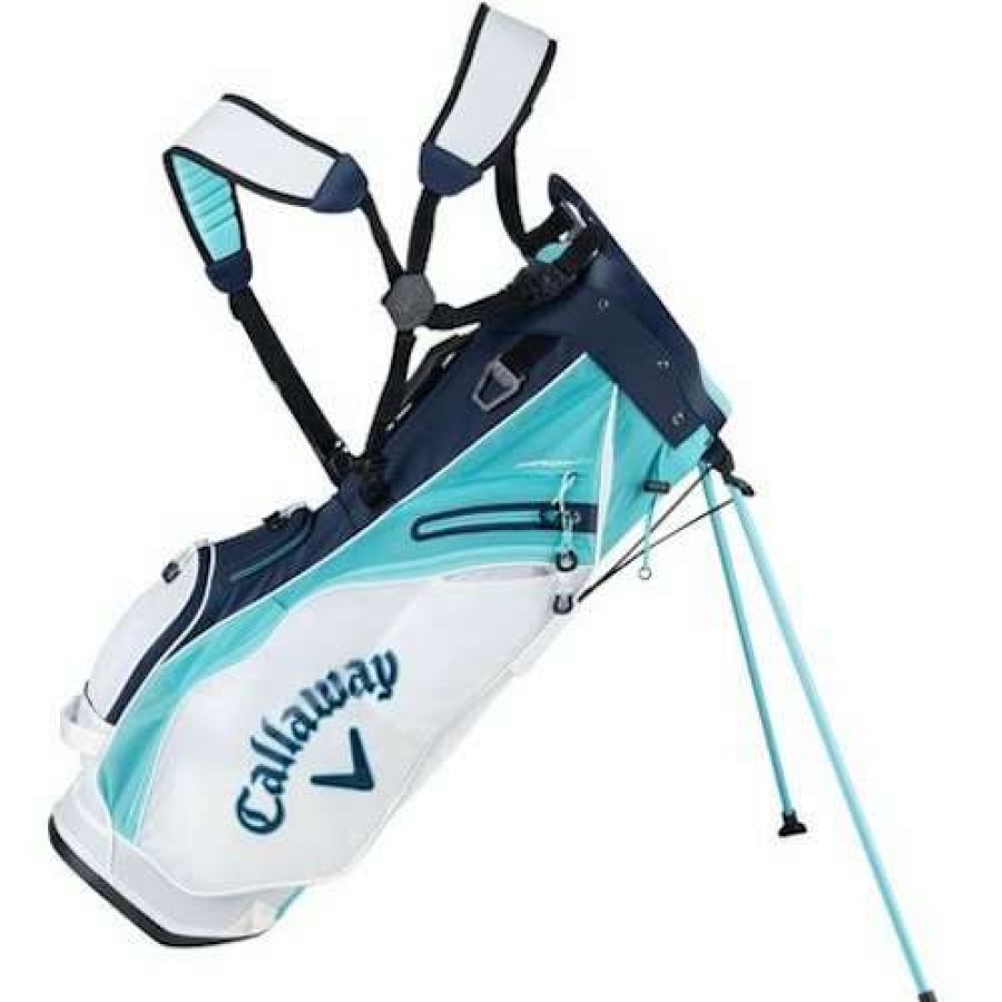 Bags * | Cheap Online Callaway 2021 Fairway 14 Stand Bag White/Blue/Navy