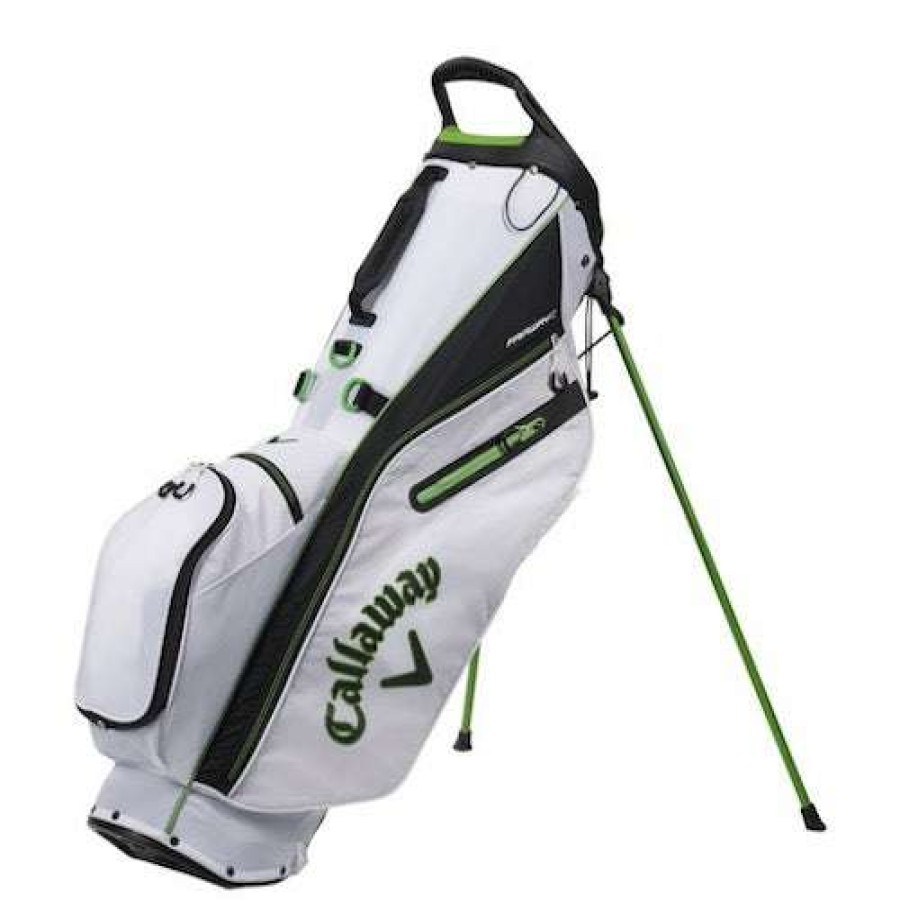 Bags * | Online Callaway 2021 Fairway C Stand Bag Single Strap White/Black/Green