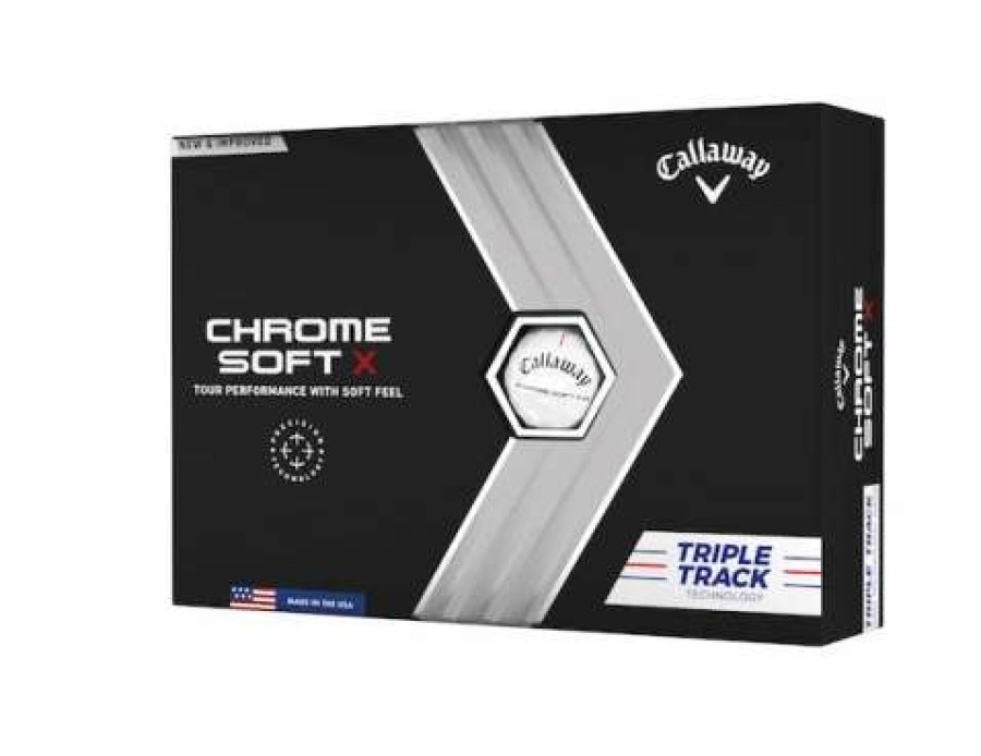 Golf Balls * | Quick Delivery Callaway 2022 Chrome Soft X Triple Track Golf Balls White