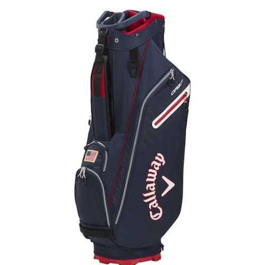 Bags * | Online Callaway 2021 Org 7 Cart Bag Navy/Red/White Flag