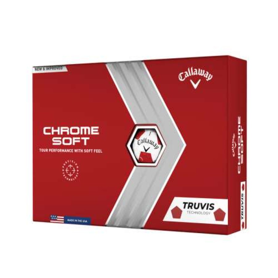 Golf Balls * | Best Sellers Callaway 2022 Chrome Soft Truvis Red Golf Balls