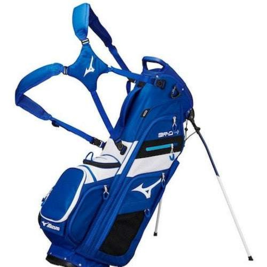 Bags * | Cheap Online Mizuno Br-D4 Stand Bag Blue/White