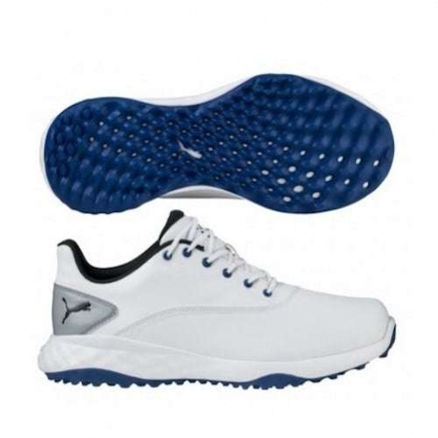 Shoes * | Clearance Puma Grip Fusion 8942501 Golf Shoes White / Black / True Blue M