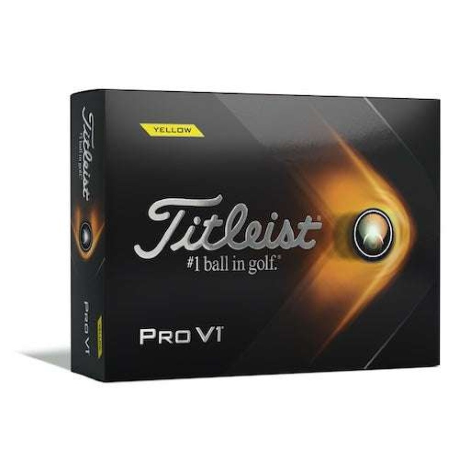 Golf Balls * | Free Delivery Titleist 2022 Pro V1 Golf Balls Yellow