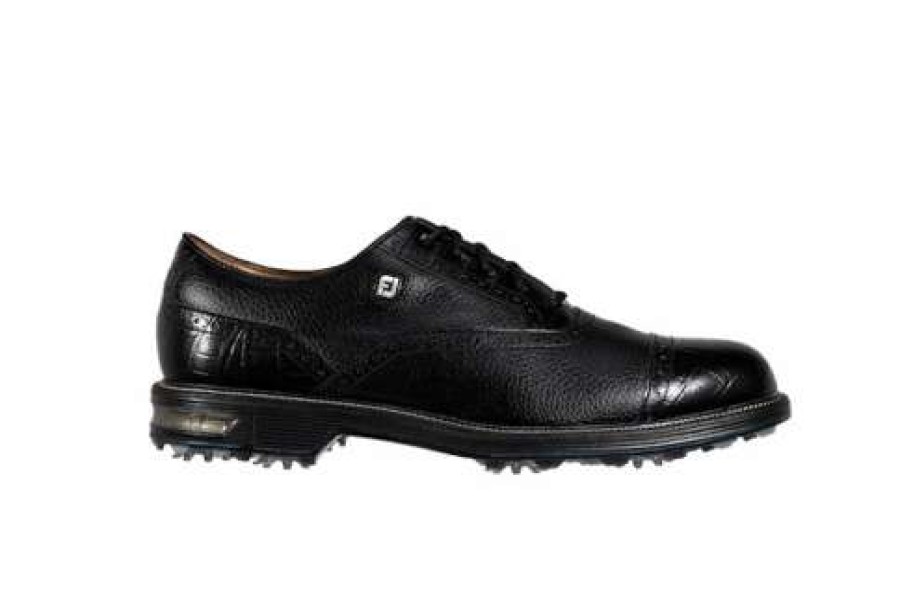 Shoes * | Top Sellers Footjoy Premiere Series Golf Shoes Black / Black Cap Toe