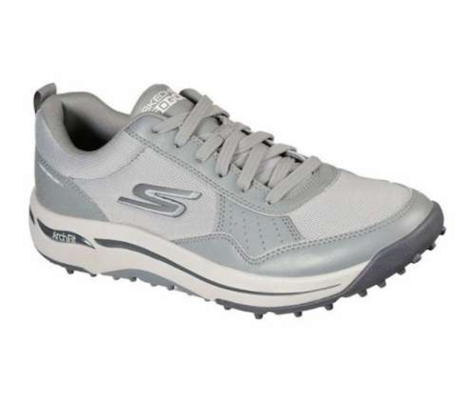 Shoes * | Shop Skechers Go Golf Arch Fit Line Up Golf Shoes Gray