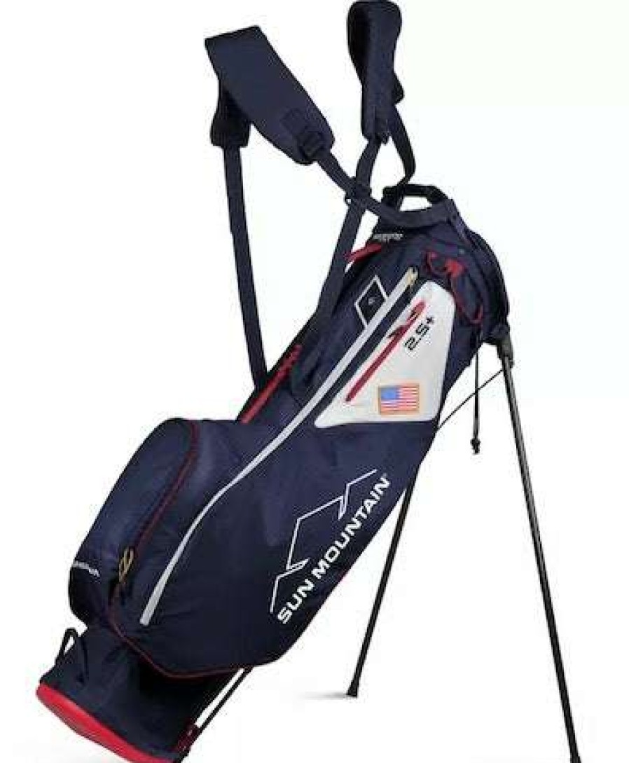 Bags * | Clearance 2021 Sun Mountain 2.5+ Stand Bag Navy / White / Red