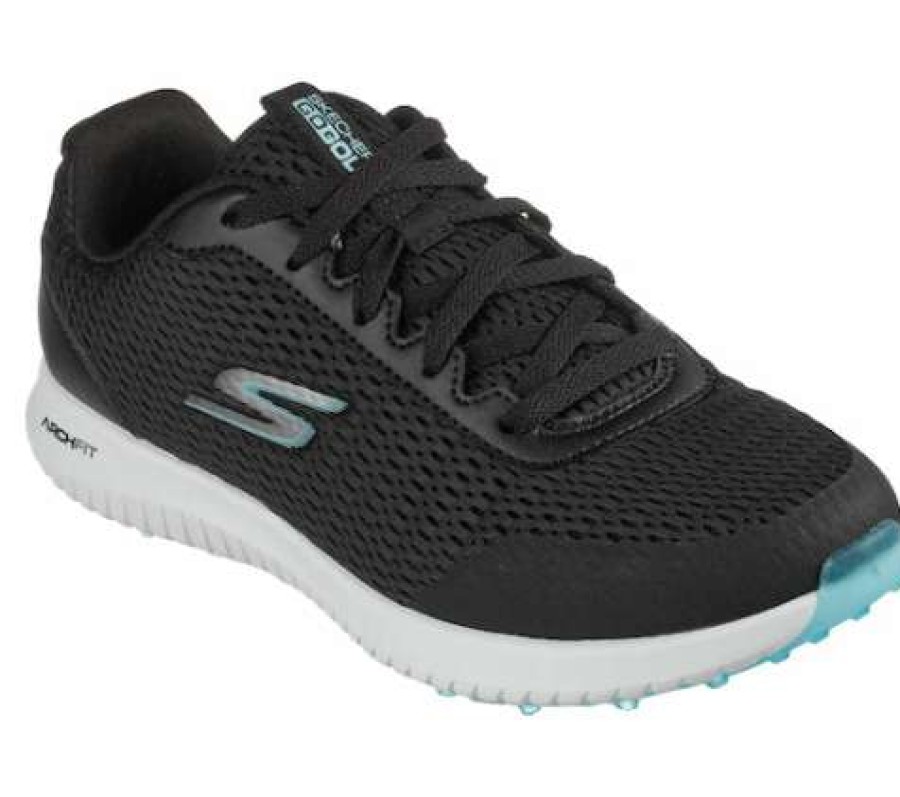 Shoes * | New Skechers Women'S Go Golf Max Fairway 3 Golf Shoes Black / Turquoise