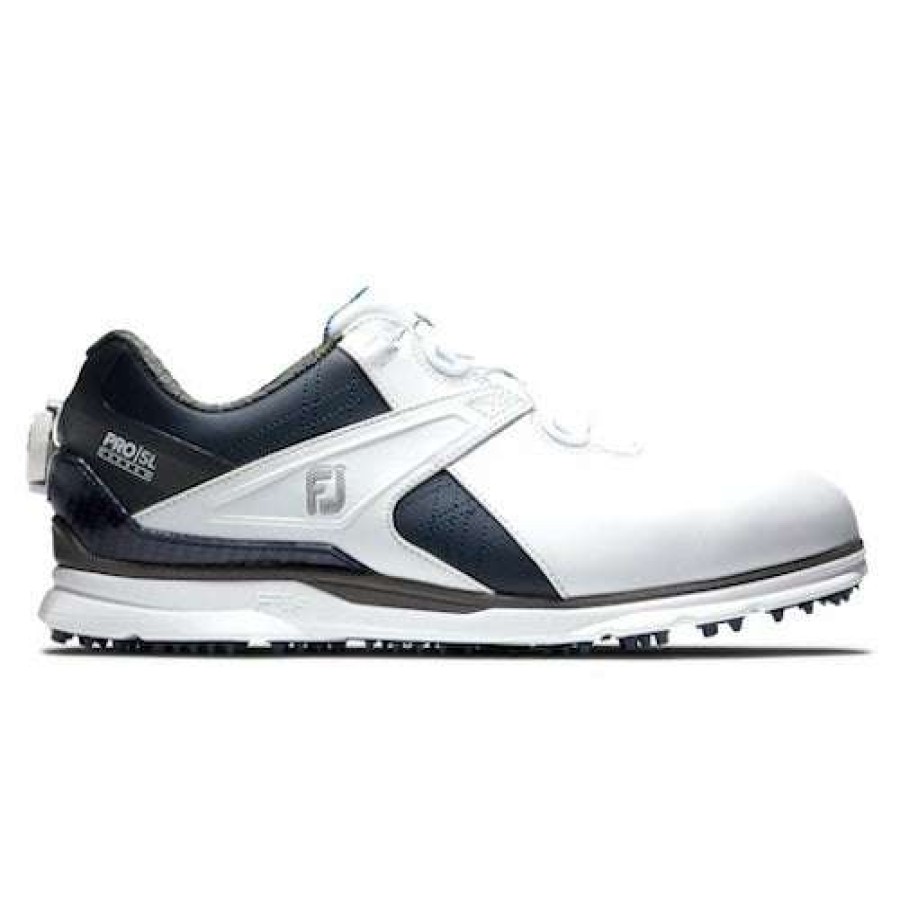 Shoes * | Shop Footjoy Pro Sl Carbon Boa White/Navy Carbon 53184 (Previous Season Style)